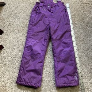 Weatherproof brand girls purple snow pants size 7/8